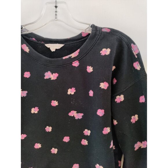 Rebecca Taylor Size Small Floriana Crop Floral Pullover Sweatshirt - Picture 2 of 5